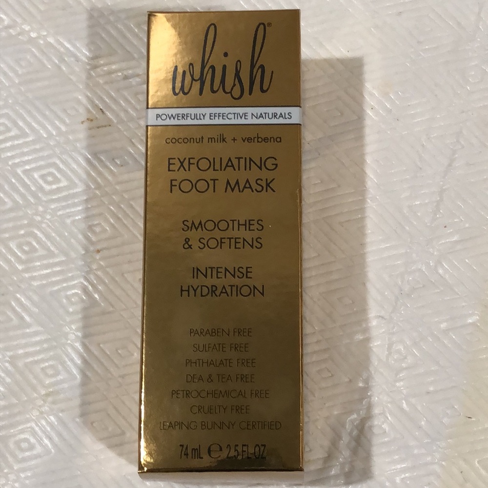 NWT Whish exfoliating foot mask